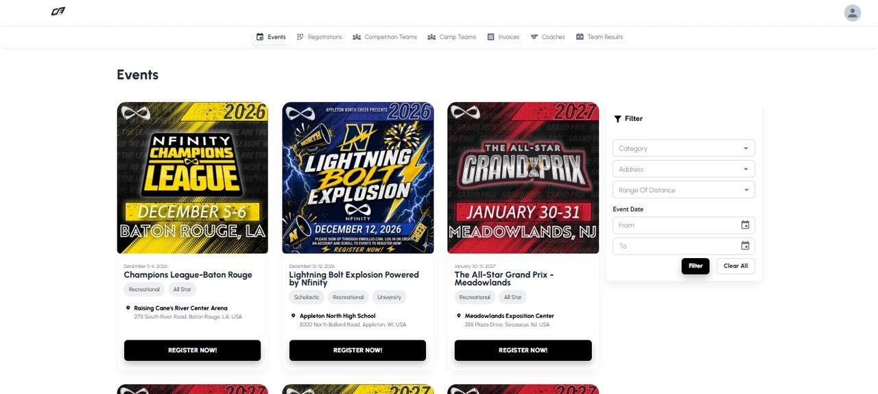 Events List